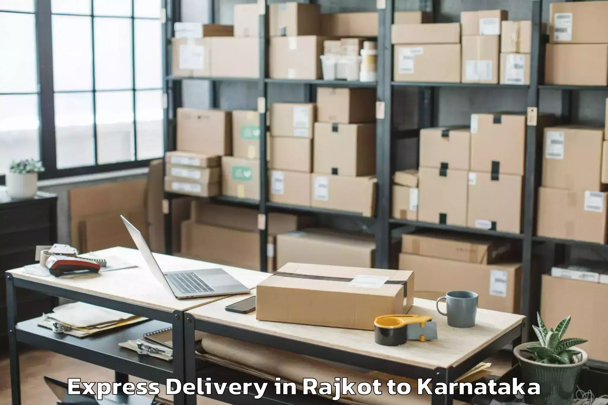 Professional Rajkot to Melukote Express Delivery